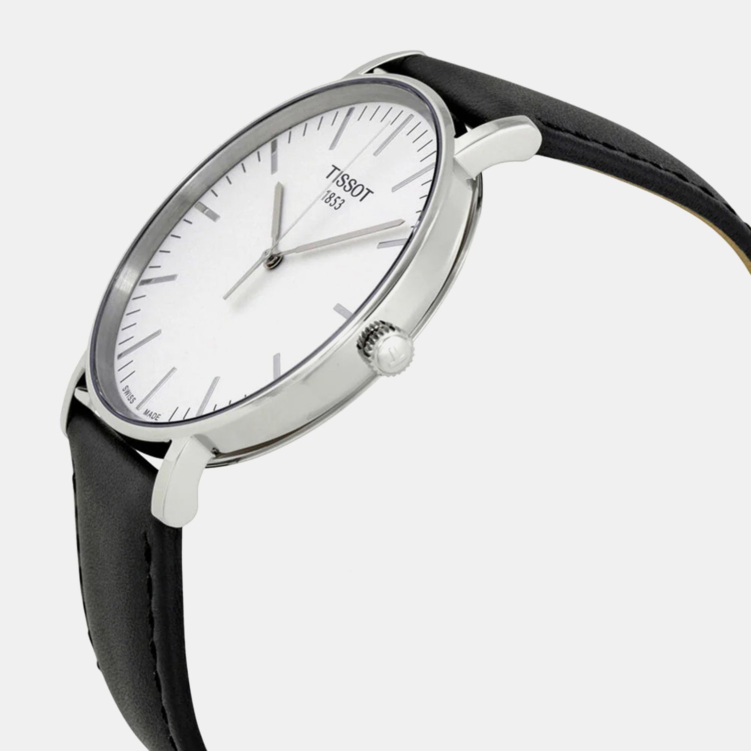 Everytime Unisex Quartz Silver Dial Analog Leather Watch T1096101603100