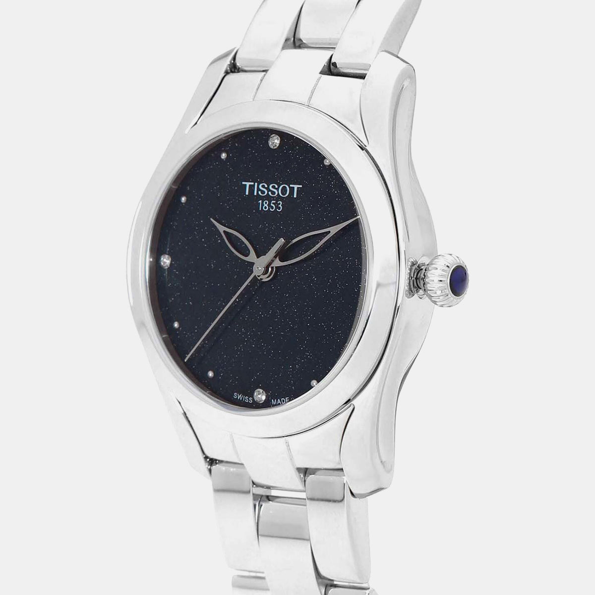 T-Wave Women Quartz Blue Dial Analog Stainless Steel Watch T1122101104600