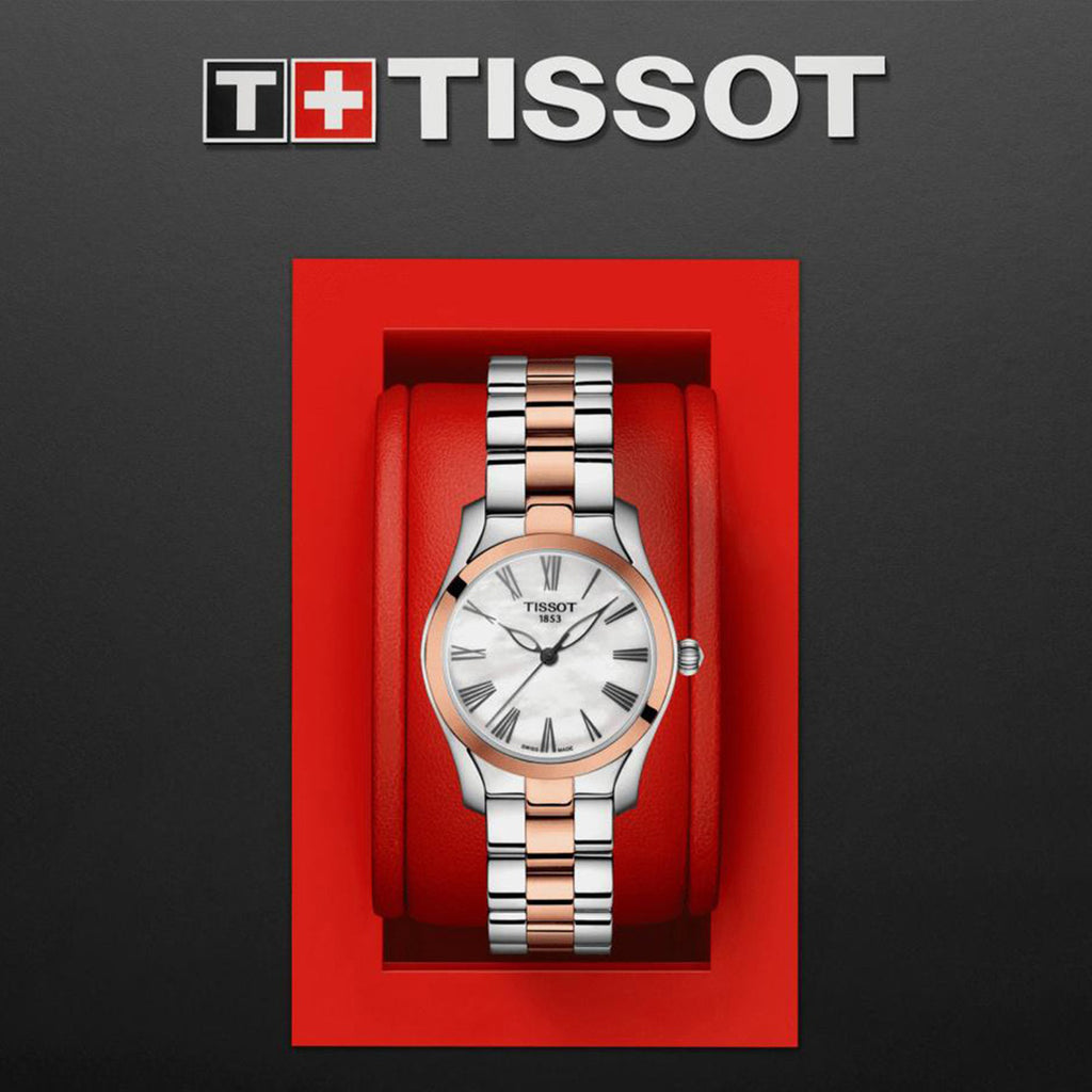 T-Wave Women Quartz Mother Of Pearl Dial Analog Stainless Steel Watch T1122102211301