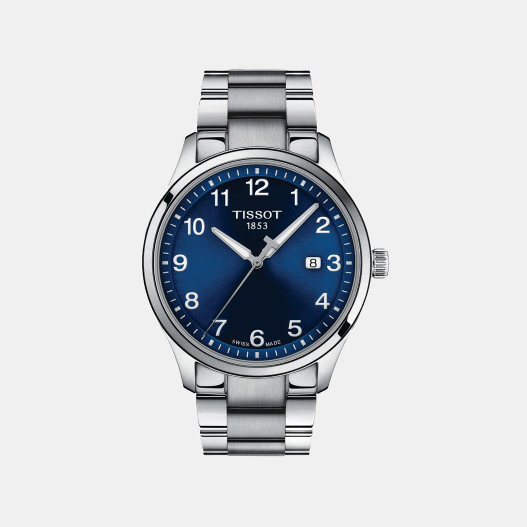 Tissot Gentleman Men Quartz Blue Dial Analog Stainless Steel Watch T1164101104700