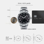 Tissot Gentleman Men Quartz Black Dial Analog Stainless Steel Watch T1164101105700