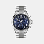 Men Quartz Blue Dial Chronograph Stainless Steel Watch T1164171104200
