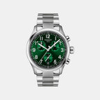 Men Quartz Green Dial Chronograph Stainless Steel Watch T1164171109200