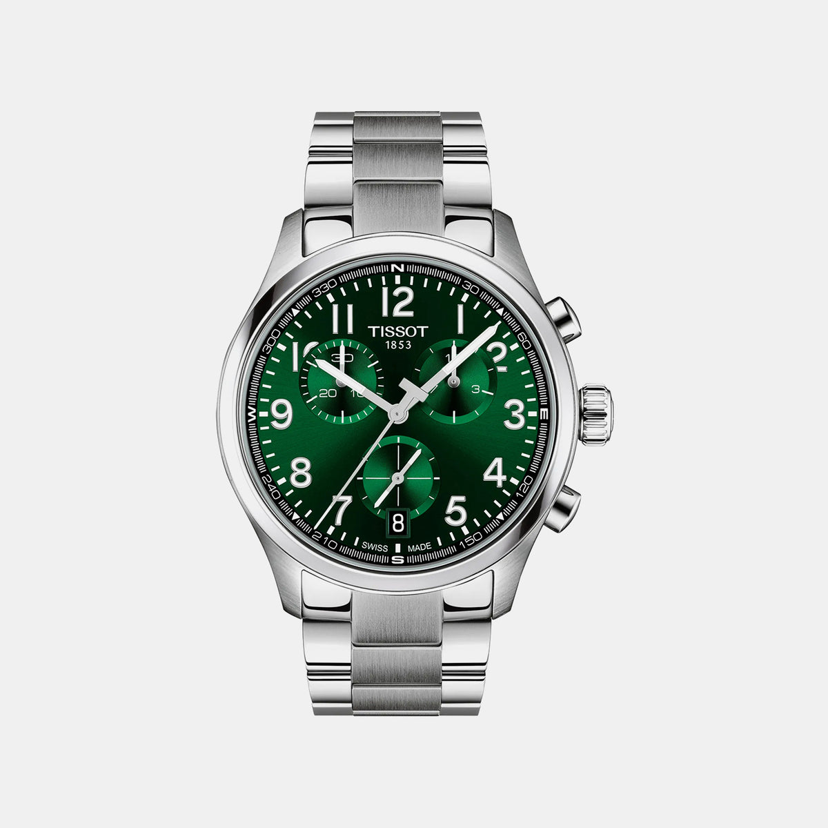 Tissot XL Men Quartz Green Dial Chronograph Stainless Steel Watch T1164171109200
