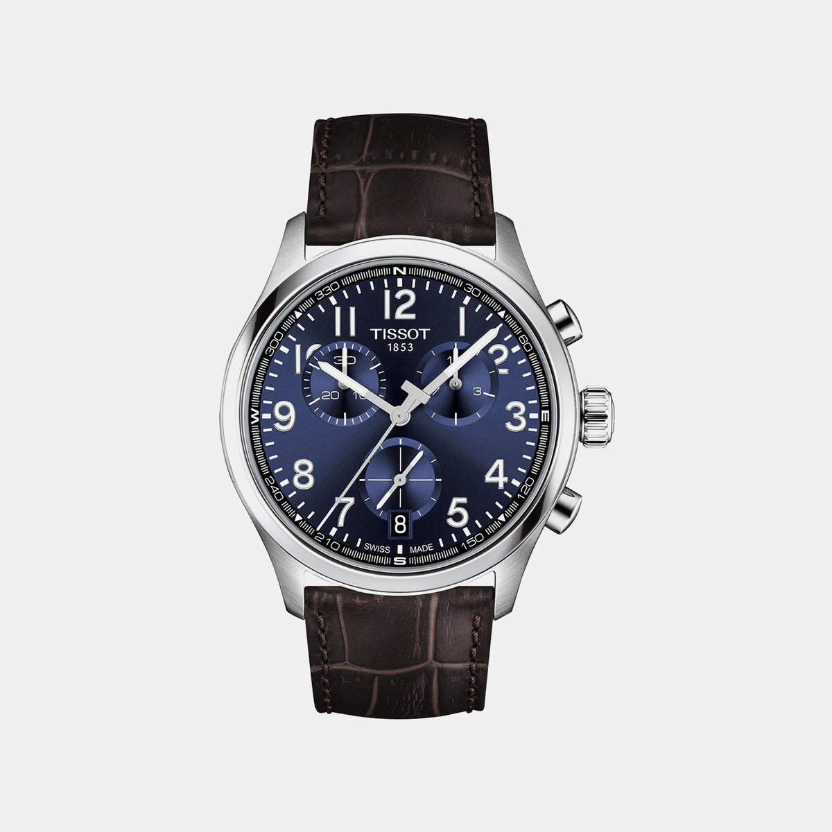 Tissot XL Men Quartz Blue Dial Chronograph Leather Watch T1164171604200