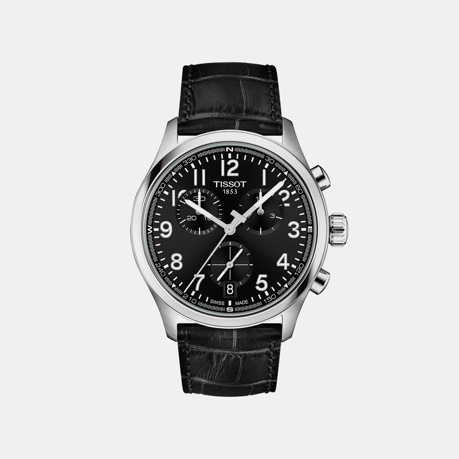 Tissot Xl Men Quartz Black Dial Chronograph Leather Watch T1164171605200