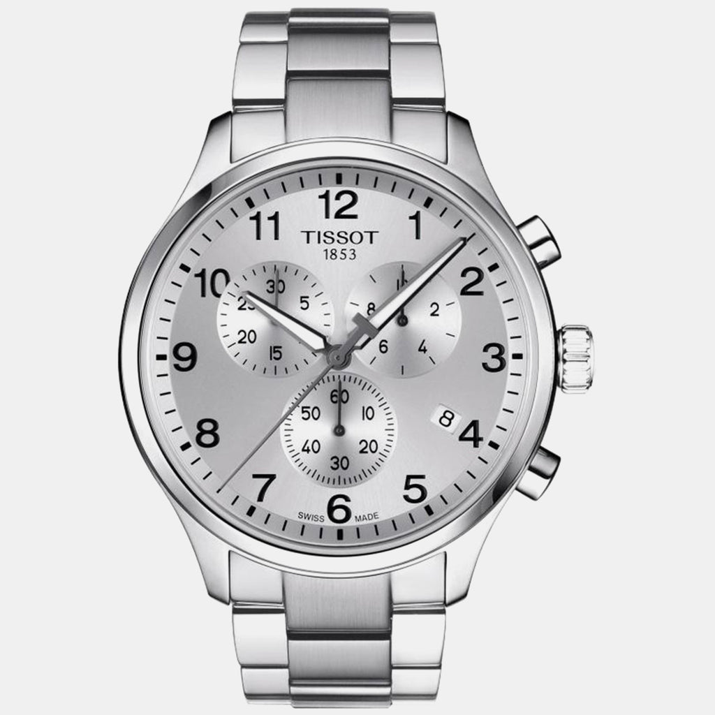 Chrono Xl Classic Men Quartz Silver Dial Chronograph Stainless Steel Watch T1166171103700