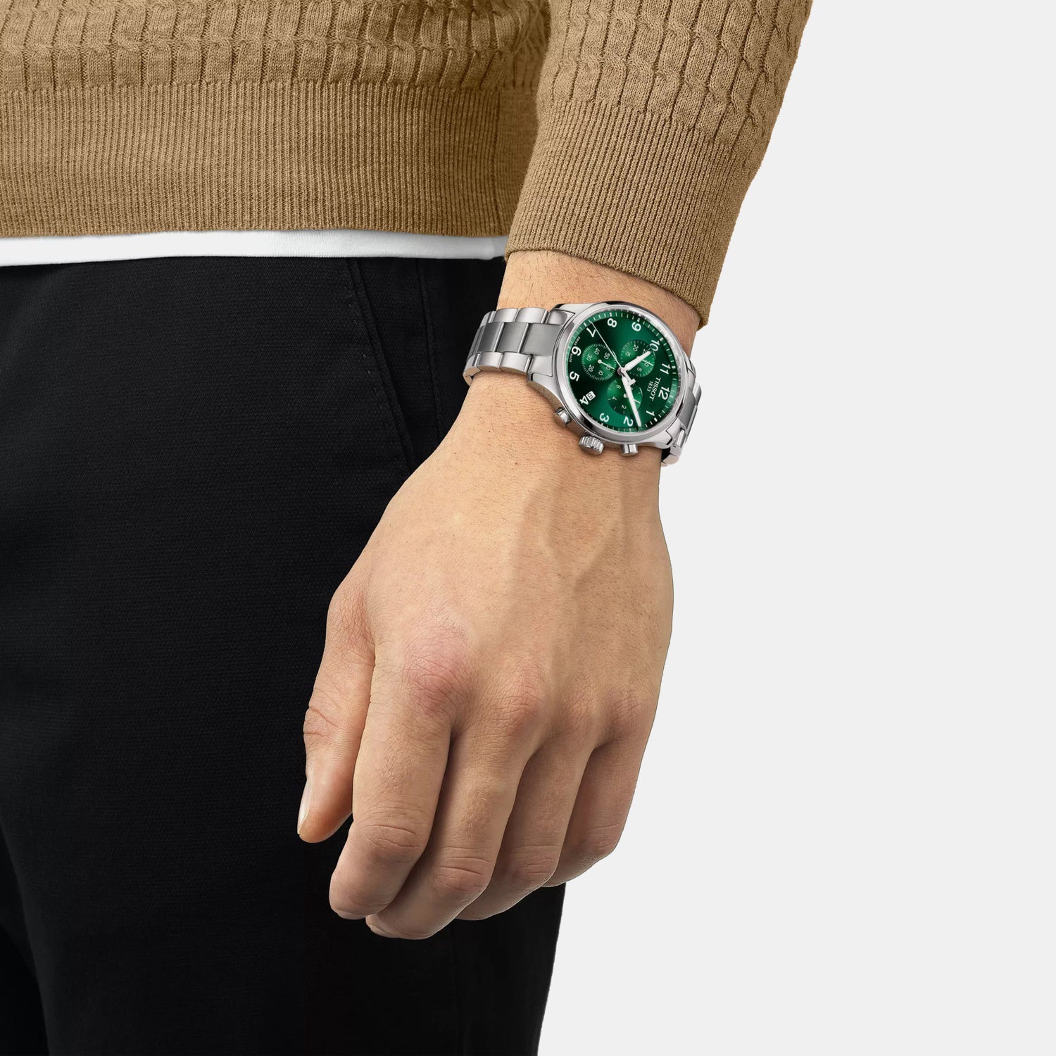 Chrono XL Classic Men Quartz Green Dial Chronograph Stainless steel Watch T1166171109200