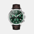 Chrono XL Classic Men Quartz Green Dial Chronograph Leather Watch T1166171609200