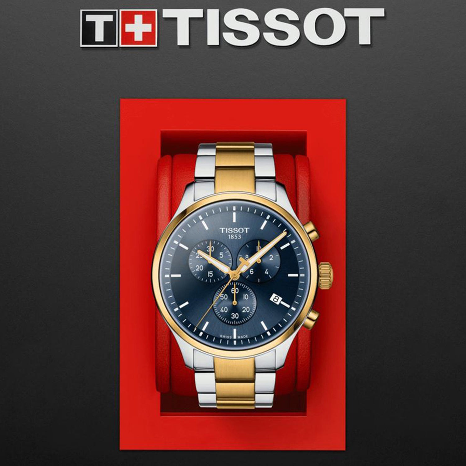 Tissot XL Men Quartz Blue Dial Chronograph Stainless Steel Watch T1166172204100