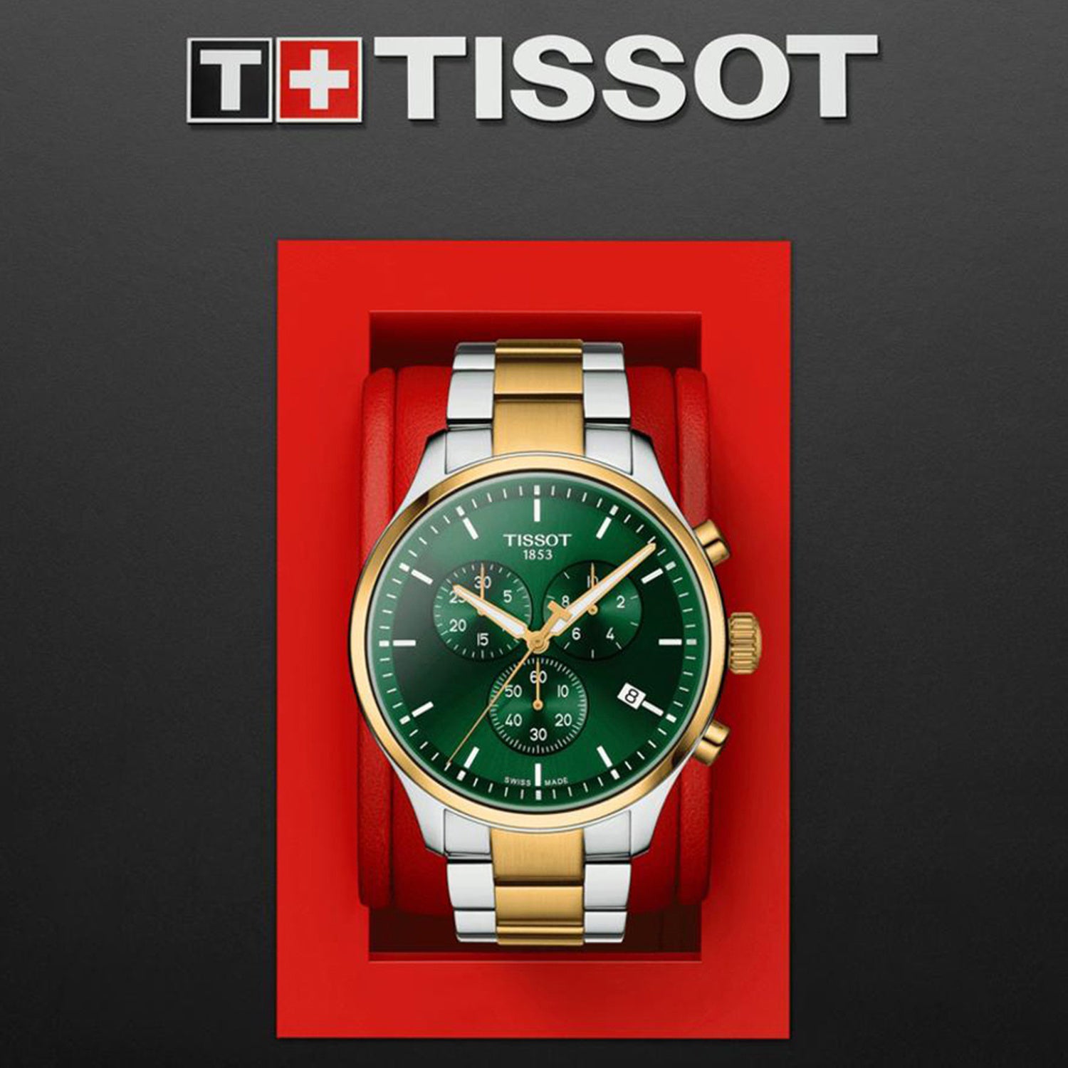 Chrono Xl Classic Men Quartz Green Dial Chronograph Stainless Steel Watch T1166172209100