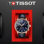 Chrono XL Men Quartz Blue Dial Chronograph Leather Watch T1166173604200