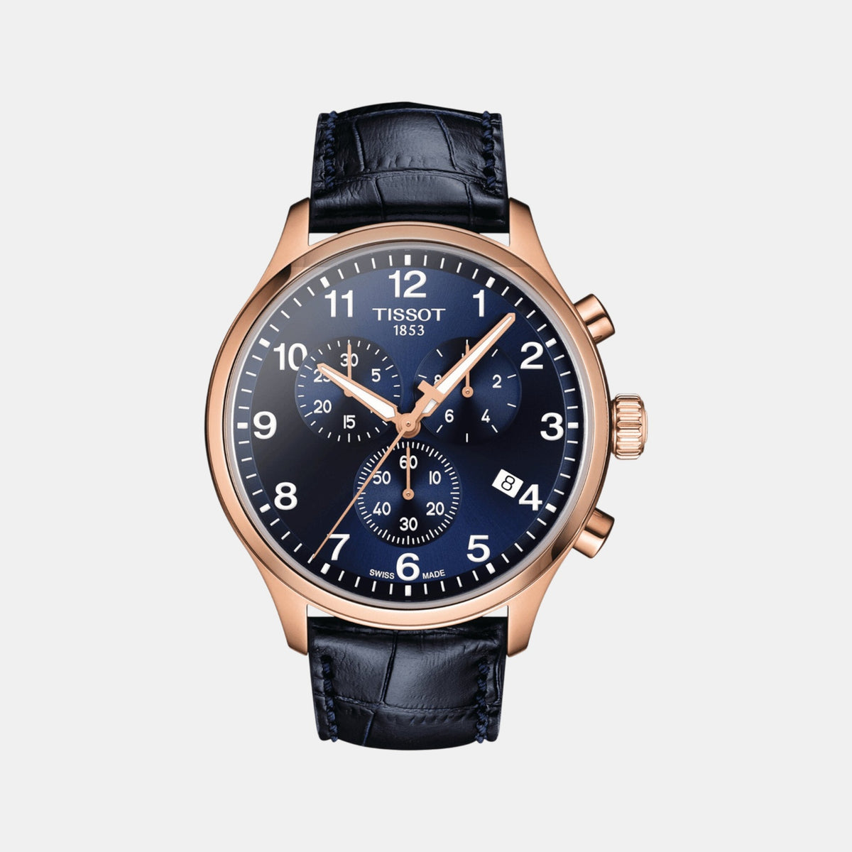 Tissot XL Men Quartz Blue Dial Chronograph Leather Watch T1166173604200