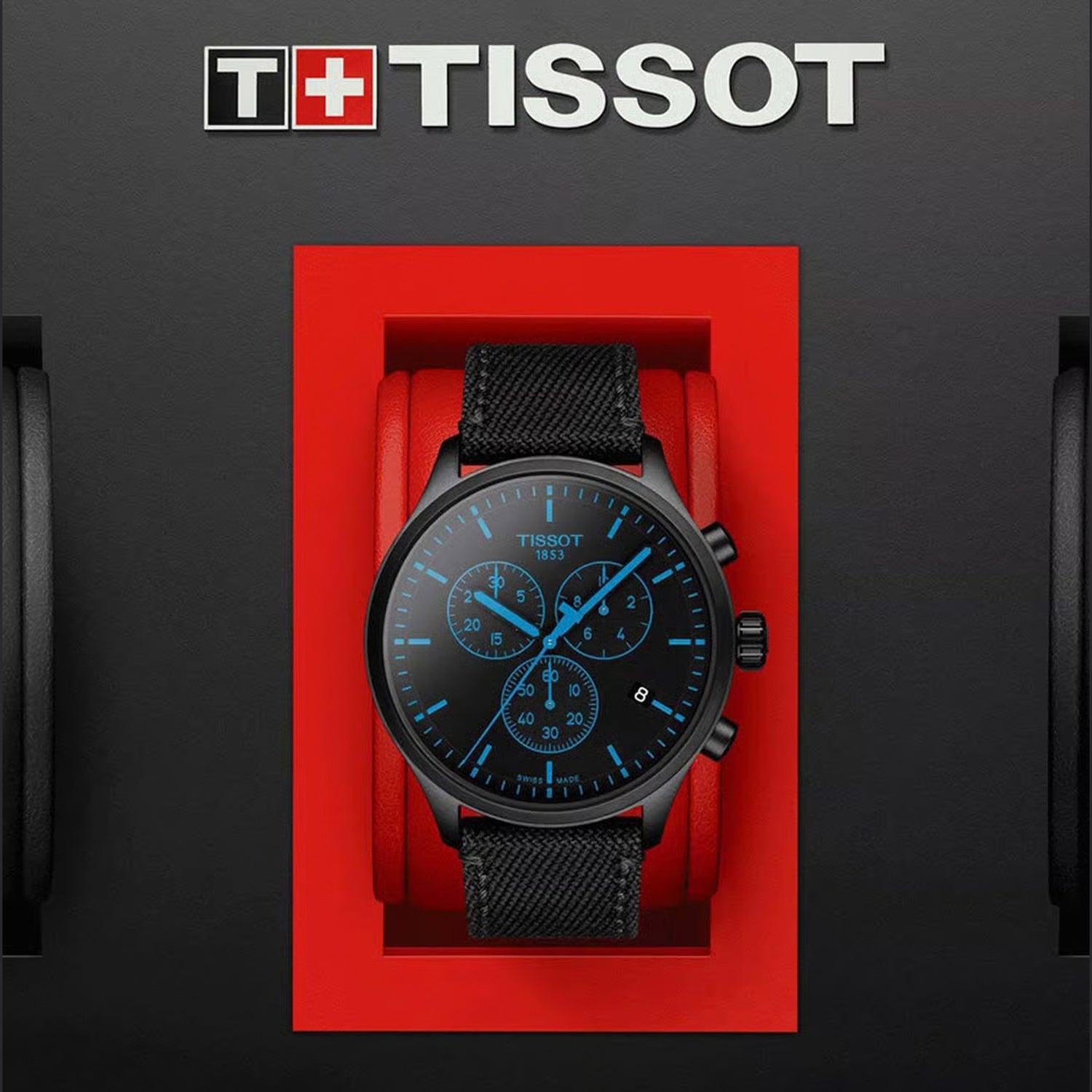 Tissot XL Men Quartz Black Dial Chronograph Leather Watch T1166173705100