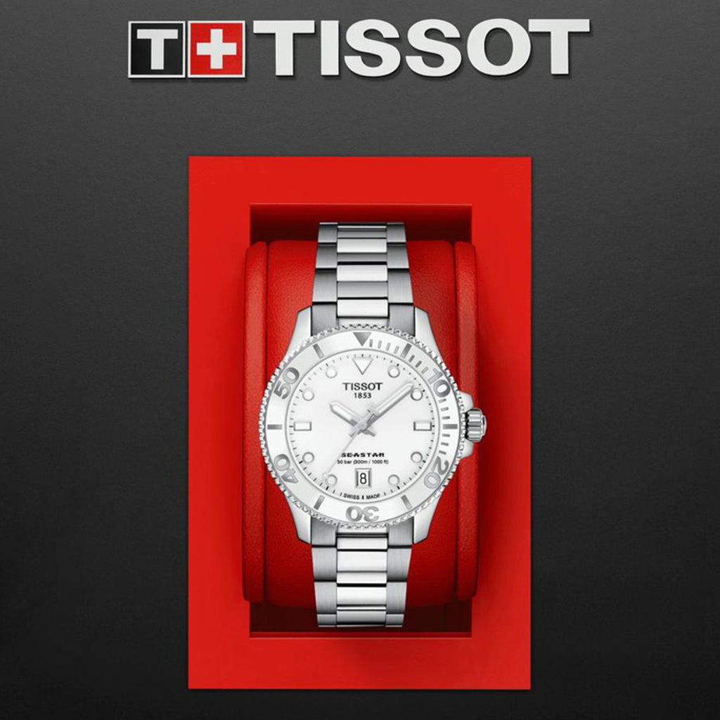 Seastar 1000 Unisex Quartz White Dial Analog Watch T1202101101100