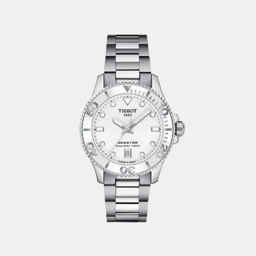 Seastar 1000 Unisex Quartz White Dial Analog Watch T1202101101100