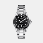 Seastar 1000 Women Quartz Black Dial Analog Stainless Steel Watch T1202101105100