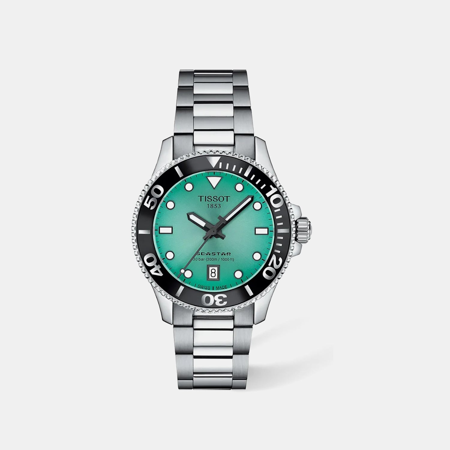 Seastar Women Quartz Green Dial Analog Stainless Steel Watch T1202101109100