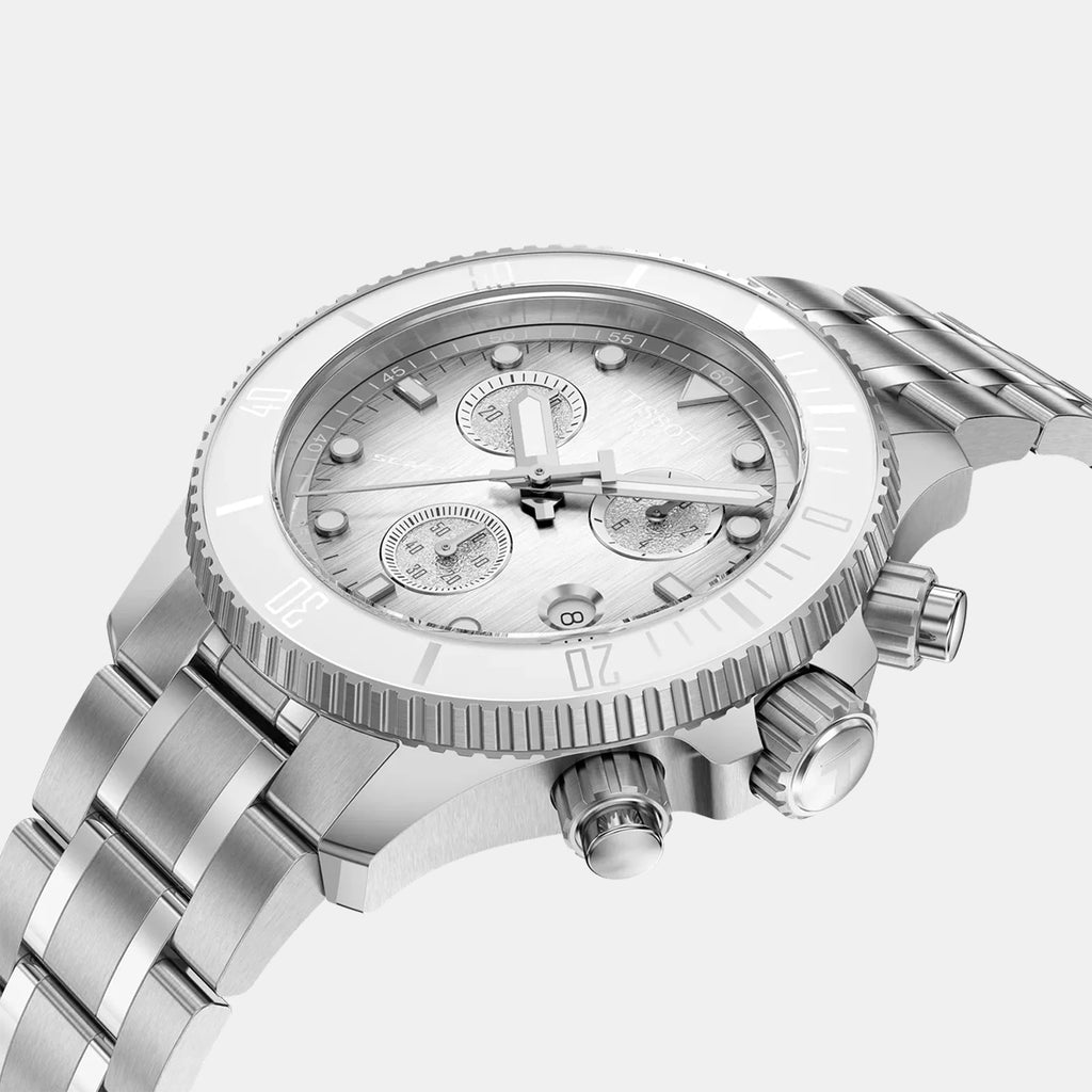 Seastar 1000 Women Quartz Grey Dial Chronograph Stainless Steel Watch T1202171101100
