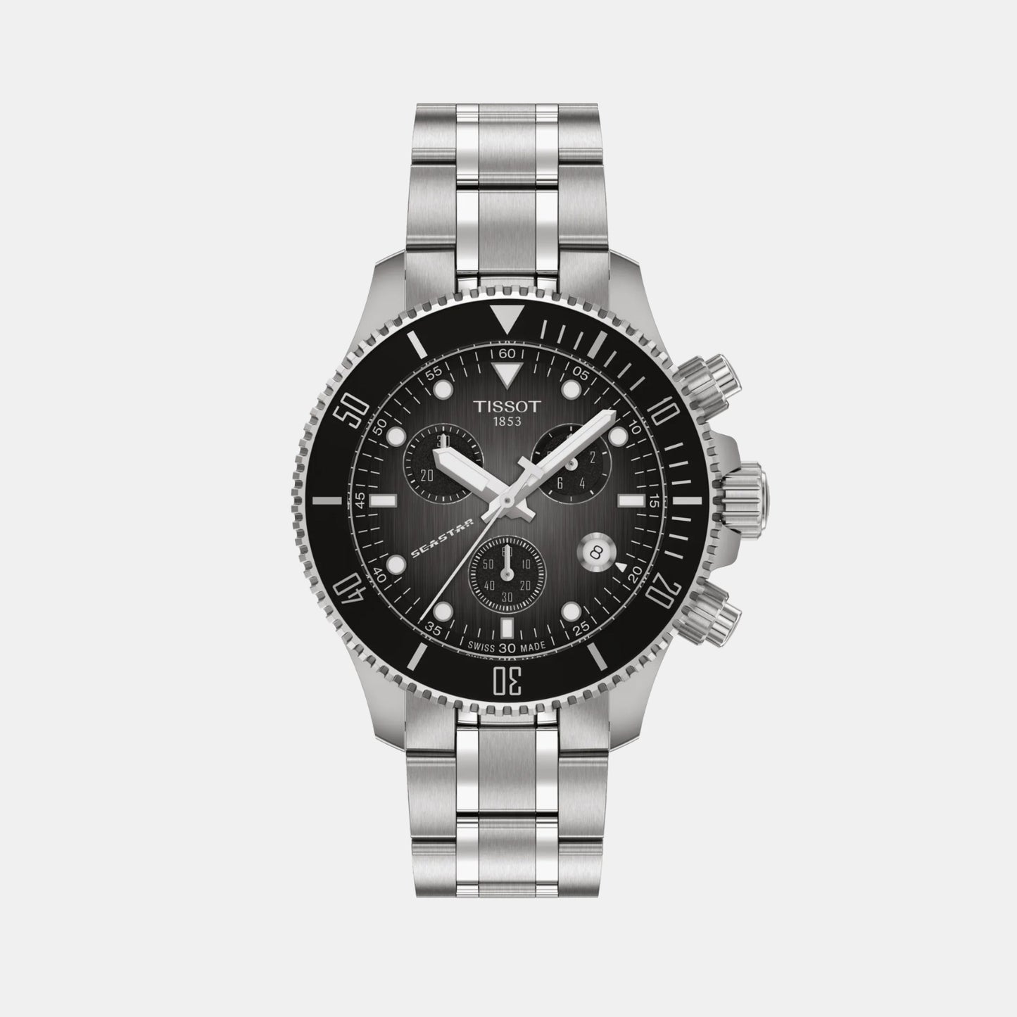 Seastar 1000 Men Quartz Black Dial Chronograph Synthetic Watch T1202171106100