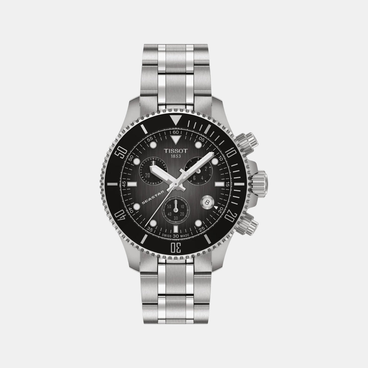 Seastar Unisex Quartz Grey Dial Chronograph Stainless Steel Watch T1202171106100