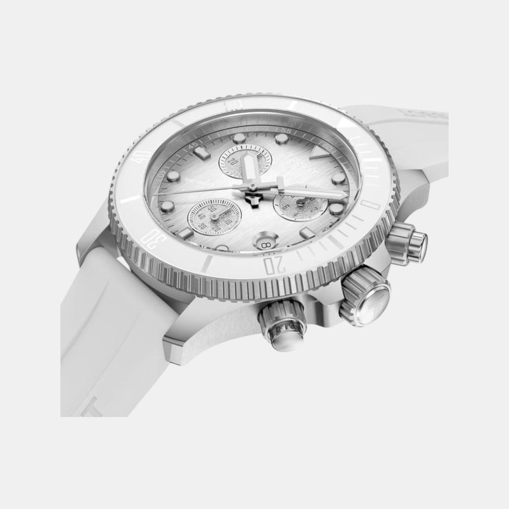 Seastar 1000 Men Quartz White Dial Chronograph Synthetic Watch T1202171701100