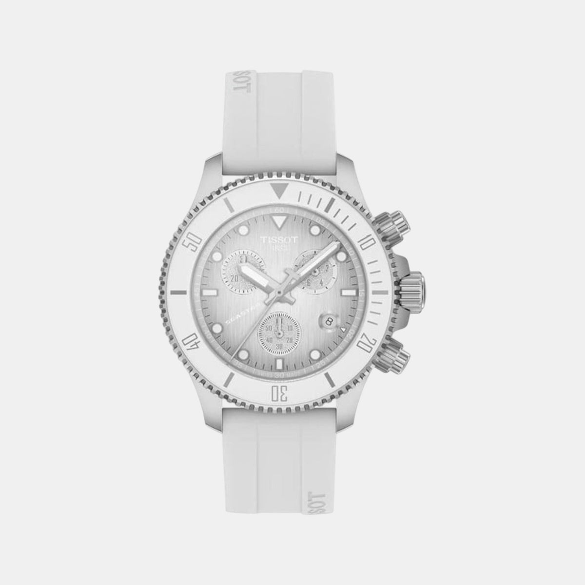 Seastar Unisex Quartz Grey Dial Chronograph Silicone Watch T1202171701100