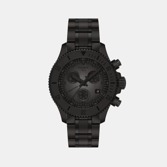 Seastar 1000 Men Quartz Black Dial Chronograph Silicone Watch T1202173306100