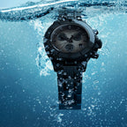 Seastar 1000 Unisex Quartz Black Dial Chronograph Silicone Watch T1202173306100