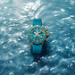 Seastar 1000 Unisex Quartz Turquoise Dial Chronograph Silicone Watch T1202173704100