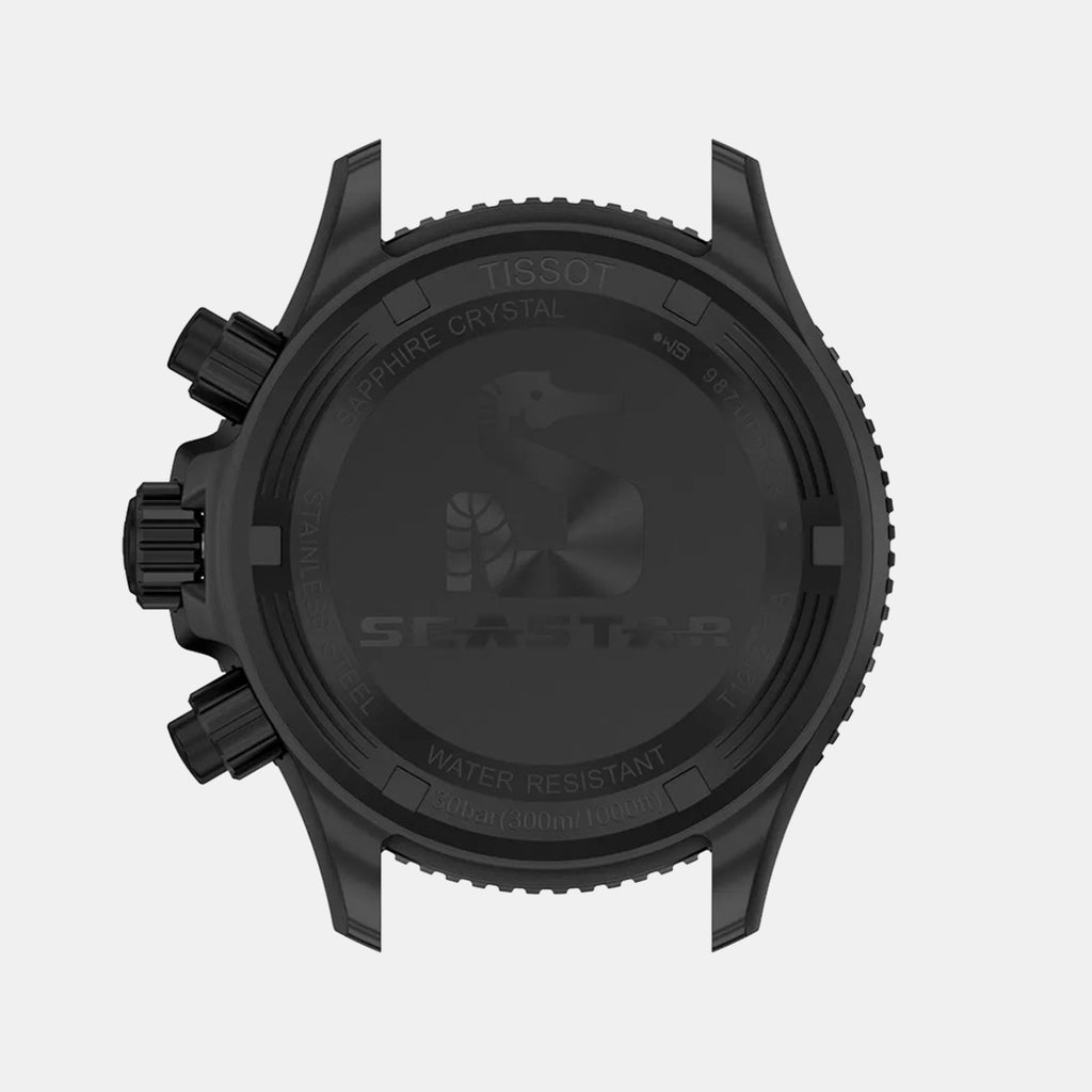Seastar 1000 Men Quartz Black Dial Chronograph Synthetic Watch T1202173706100