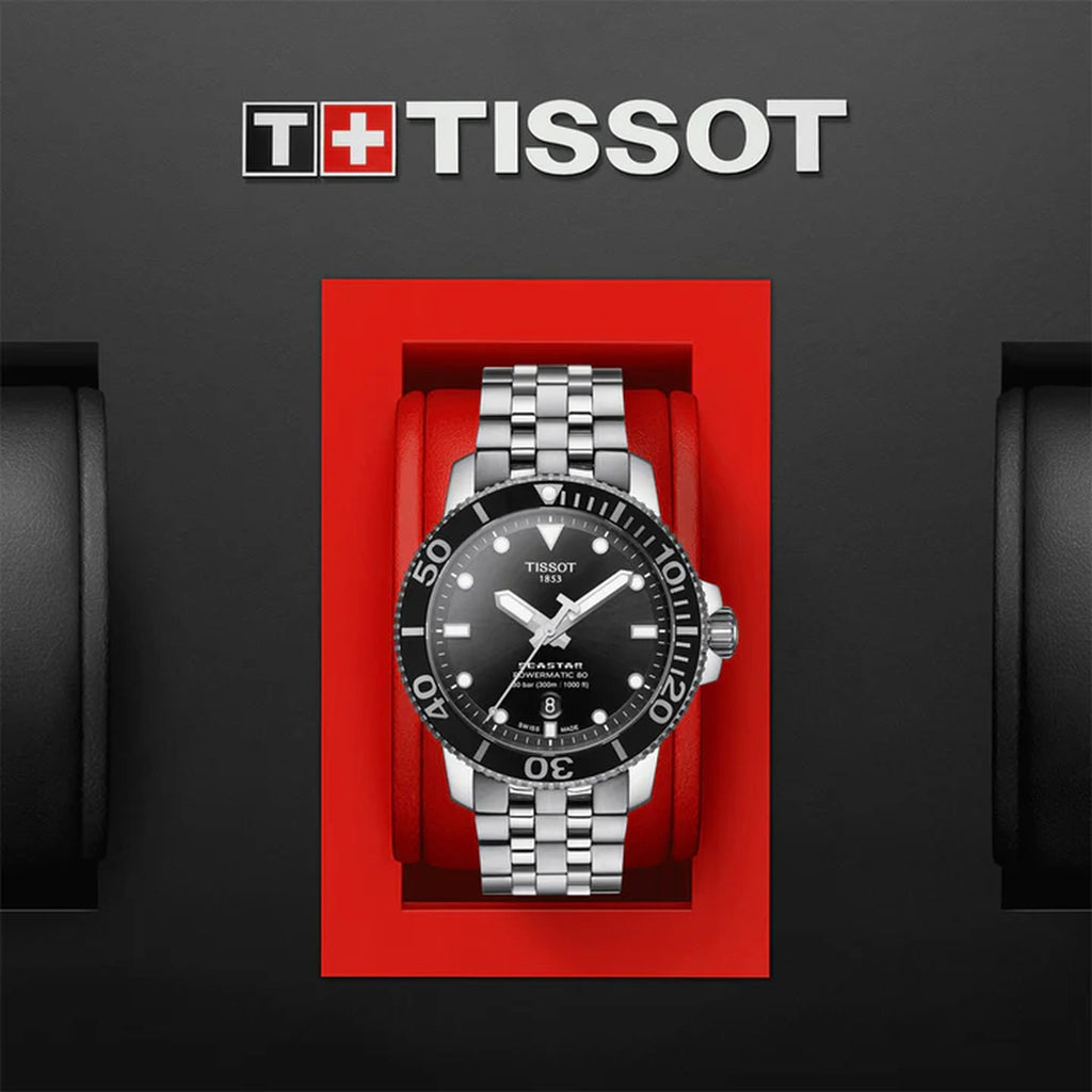Seastar Men Automatic Black Dial Analog Stainless Steel Watch T1204071105100