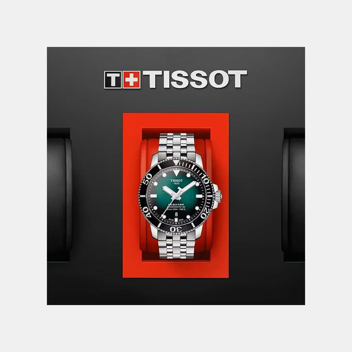 Seastar Men Automatic Green Dial Analog Stainless Steel Watch T1204071109101