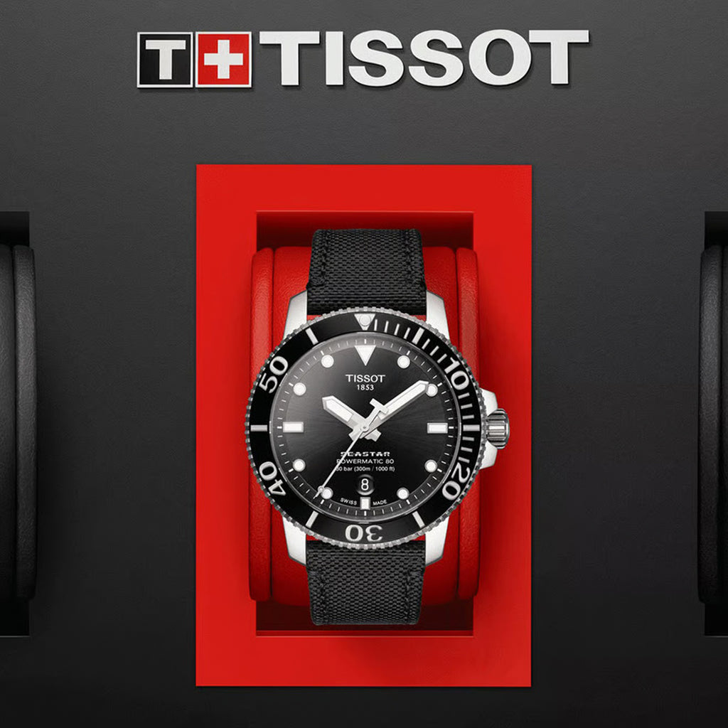 Seastar Men Automatic Black Dial Analog Nylon Watch T1204071705100