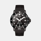 Seastar 1000 Men Automatic Black Dial Analog Silicone Watch T1204073705100