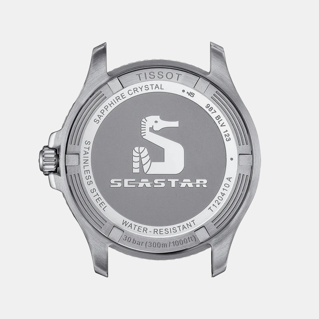 Seastar 1000 Men Quartz Black Dial Analog Stainless Steel Watch T1204102205100