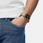 Seastar 1000 Men Quartz Black Dial Analog Stainless Steel Watch T1204102205100