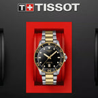 Seastar 1000 Men Quartz Black Dial Analog Stainless Steel Watch T1204102205100
