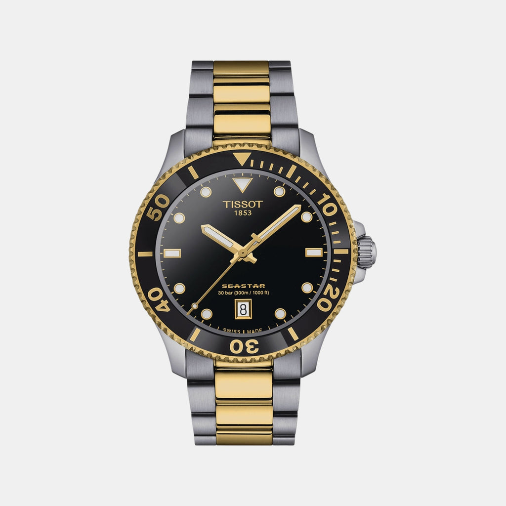 Seastar 1000 Men Quartz Black Analog Stainless Steel Watch T1204102205100