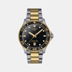 Seastar 1000 Men Quartz Black Analog Stainless Steel Watch T1204102205100