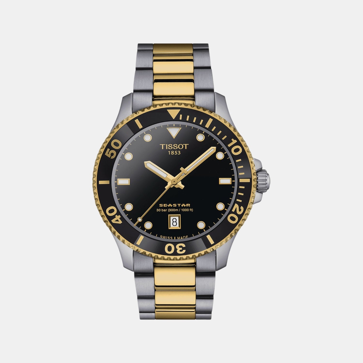 Seastar 1000 Men Quartz Black Analog Stainless Steel Watch T1204102205100