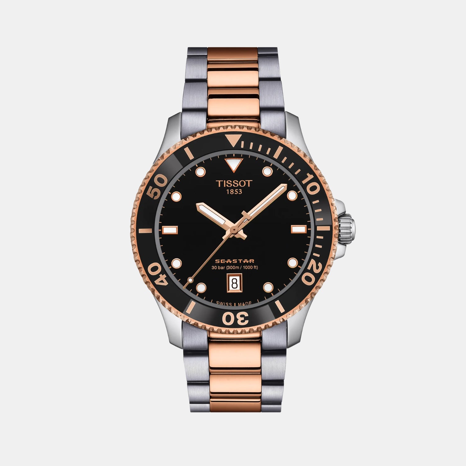 Seastar 1000 Men Quartz Black Analog Stainless Steel Watch T1204102205101