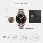 Seastar 1000 Men Quartz Black Dial Analog Stainless Steel Watch T1204102205101
