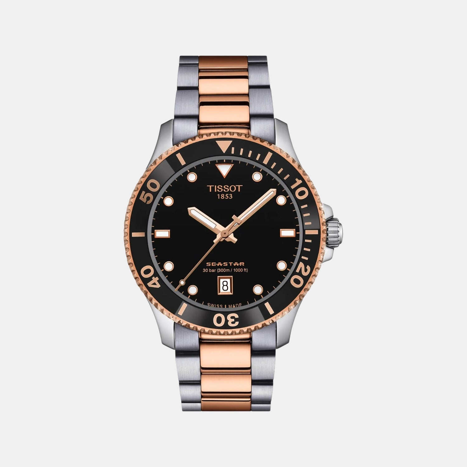 Seastar 1000 Men Quartz Black Analog Stainless Steel Watch T1204102205101