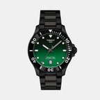 Seastar 1000 Men Quartz Graded Green-Black Dial Analog Stainless Steel Watch T1204103309100