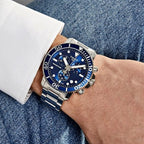 Seastar 1000 Men Quartz Blue Dial Chronograph Stainless Steel Watch T1204171104101