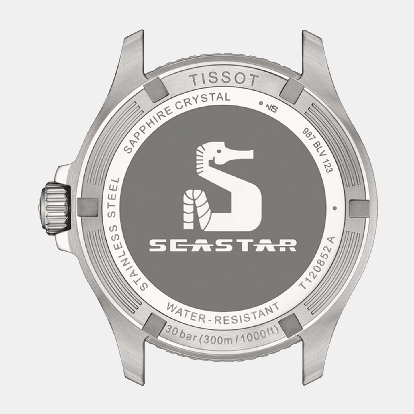 T-Sport Seastar 1000 Men Quartz Black Dial Analog Stainless Steel Watch T1208522205100