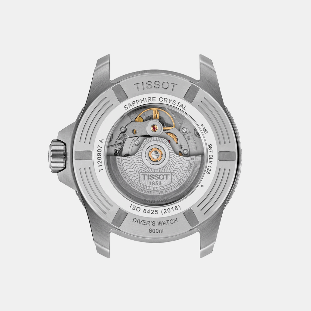 Men Automatic Grey Dial Analog Stainless Steel Watch T1209071105100