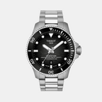 Men Automatic Grey Dial Analog Stainless Steel Watch T1209071105100