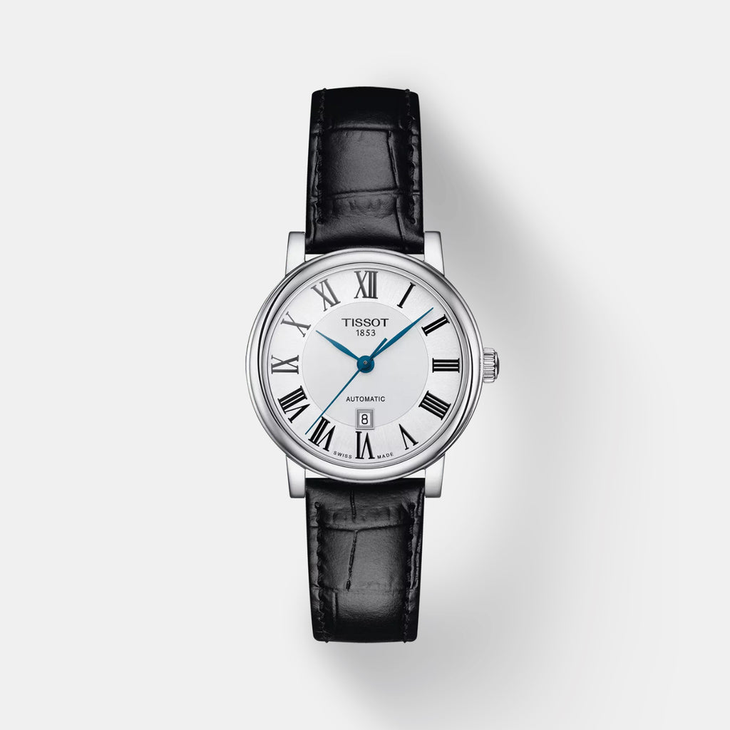 Carson Premium Women Automatic Silver Dial Analog Leather Watch T1222071603300